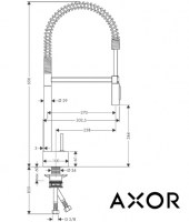 MONOMANDO COCINA SEMI-PRO STARCK AXOR